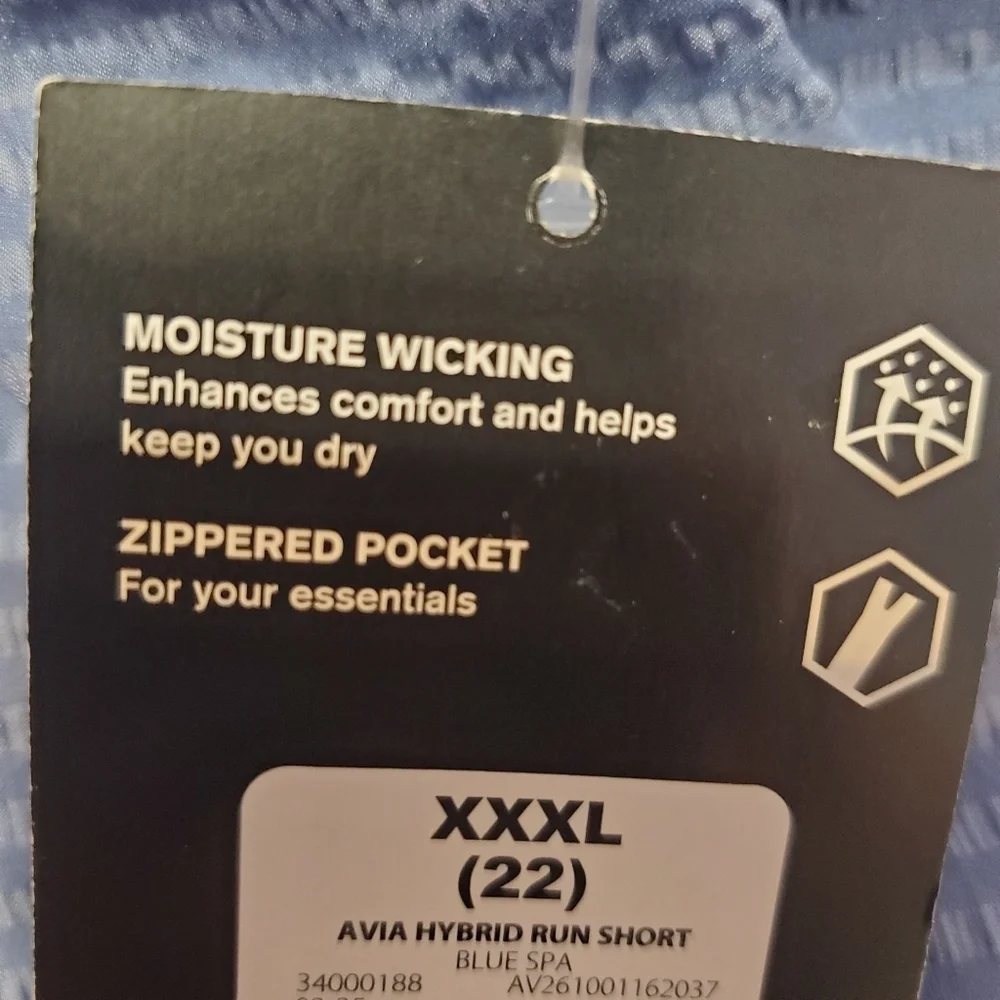 NWT Avia Women's Hybrid Seersucker Athletic Shorts XXXL 22 - Picture 2 of 11